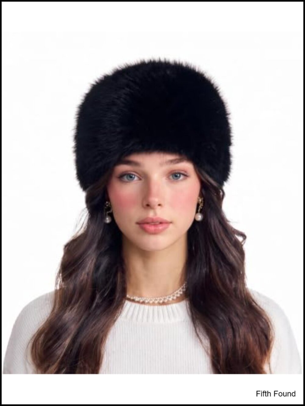 Faux Fur Russian Cossack Hat Adjustable Buckle Winter Costume Accessory